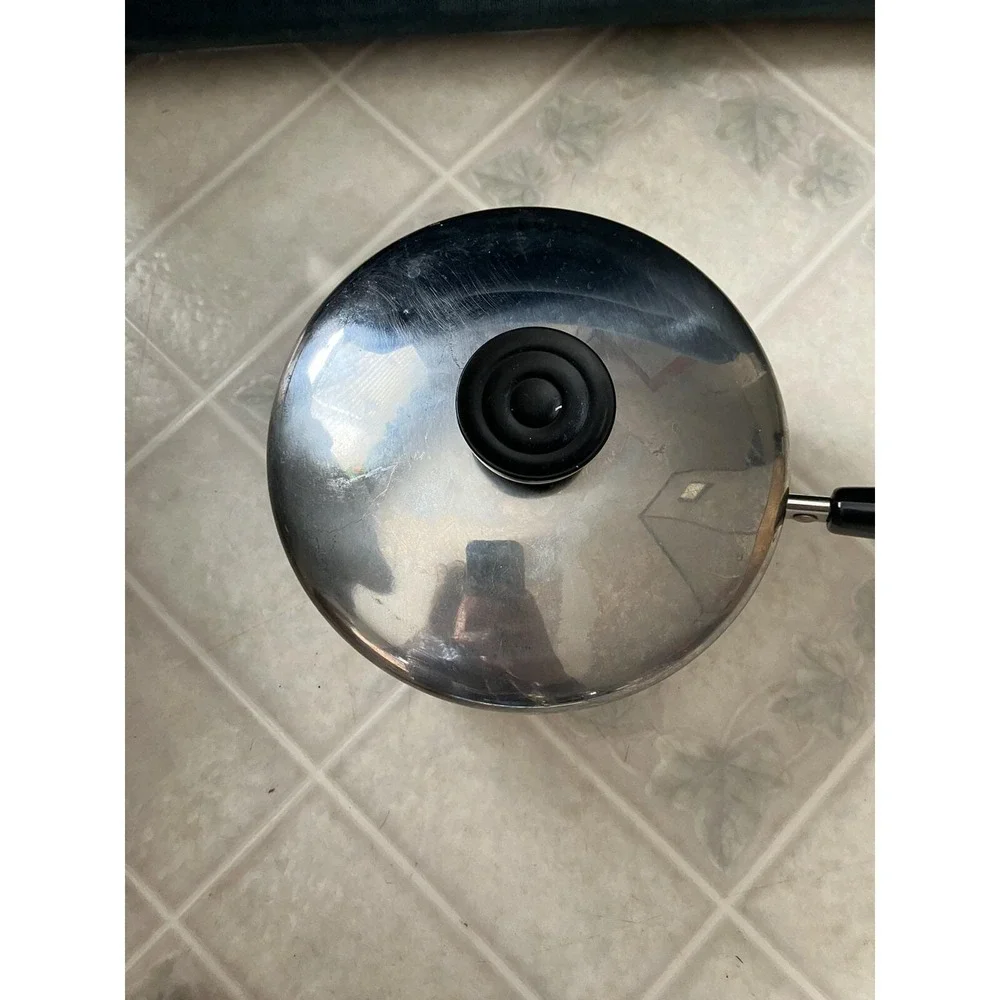 Revere Ware 1.5 Qt Quart Sauce Pan w/Lid Stainless DISC Bottom Indonesia W/ lid